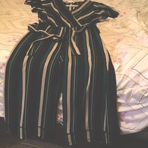 As U Wish Multicolor Striped Jumpsuit